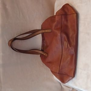 Fossil leather tote bag purse